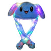 free ship 2019 Fashion Moving Hat Glowing Rabbit Ears Plush Sweet Cute Airbag Cap 5 color can be choose
