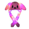 free ship 2019 Fashion Moving Hat Glowing Rabbit Ears Plush Sweet Cute Airbag Cap 5 color can be choose