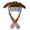 free ship 2019 Fashion Moving Hat Glowing Rabbit Ears Plush Sweet Cute Airbag Cap 5 color can be choose
