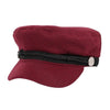 Fashion black Hat Winter Cap Wool Hat Women Button Cap Casual Street wear rope flat Cap Elegant Solid Autumn