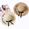 Embroidery Summer Straw Hat Women Wide Brim Sun Protection Beach Hat 2020 Adjustable Floppy Foldable Sun Hats for Women Ladies