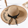 Embroidery Summer Straw Hat Women Wide Brim Sun Protection Beach Hat 2020 Adjustable Floppy Foldable Sun Hats for Women Ladies