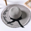 Embroidery Summer Straw Hat Women Wide Brim Sun Protection Beach Hat 2020 Adjustable Floppy Foldable Sun Hats for Women Ladies