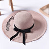 Embroidery Summer Straw Hat Women Wide Brim Sun Protection Beach Hat 2020 Adjustable Floppy Foldable Sun Hats for Women Ladies