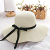 Embroidery Summer Straw Hat Women Wide Brim Sun Protection Beach Hat 2020 Adjustable Floppy Foldable Sun Hats for Women Ladies