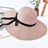 Embroidery Summer Straw Hat Women Wide Brim Sun Protection Beach Hat 2020 Adjustable Floppy Foldable Sun Hats for Women Ladies